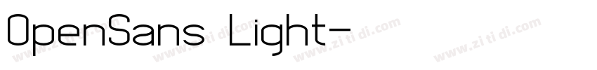 0penSans Light字体转换